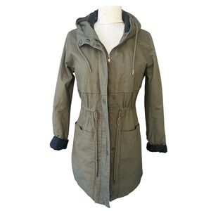 ROXY Hooded Sea Dance Parka Jacket Green Small